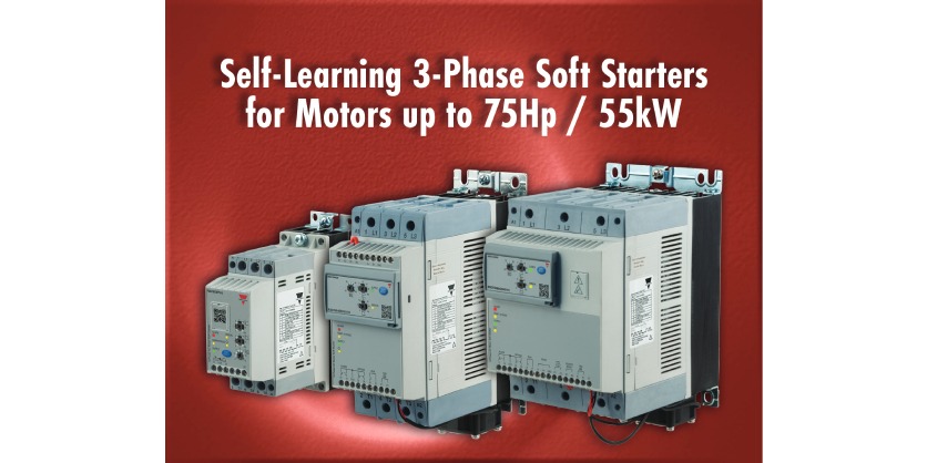 Self-Learning 3-Phase RSGT Series Soft Starters for Motors up to 75Hp / 55kW