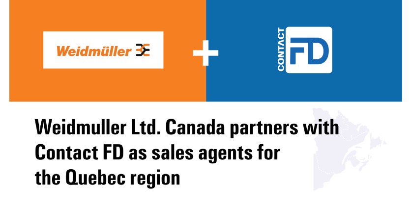 Weidmuller Ltd. Canada Partners with Contact FD as Sales Agents for the Quebec Region